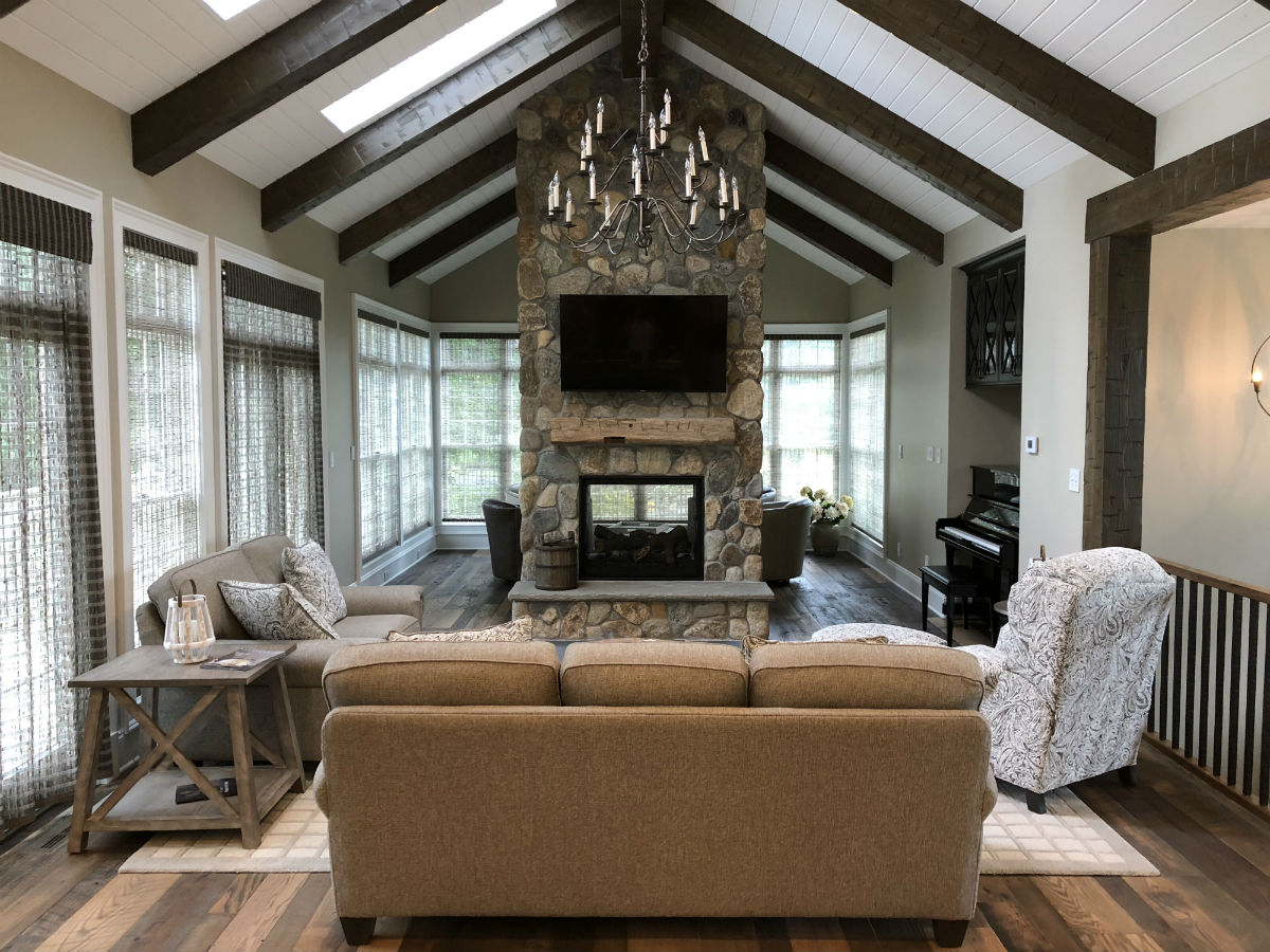 Old Mill Style Great Room Fireplace